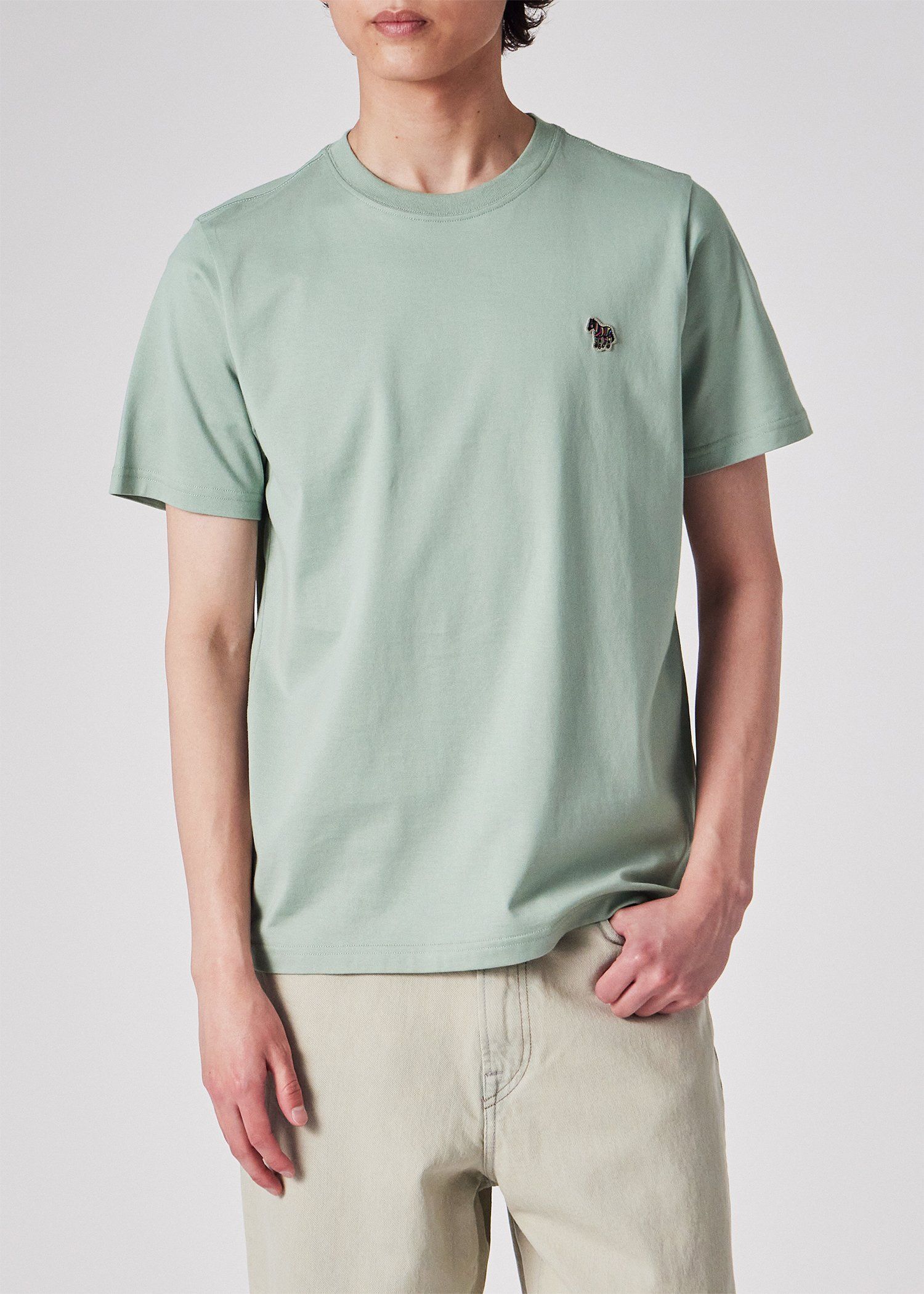 "Sports Stripe Zebra" ワンポイント 半袖Tシャツ