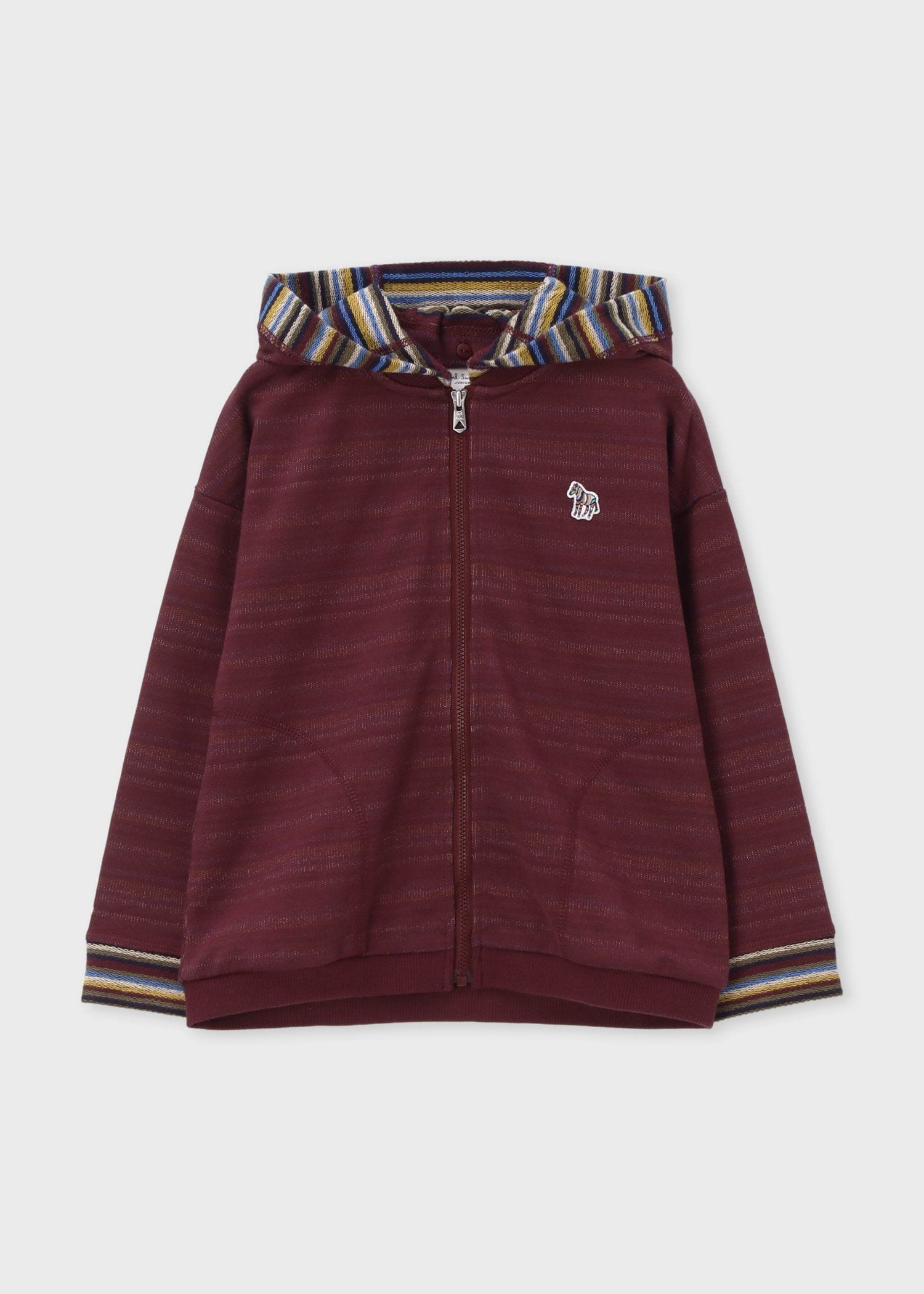 ジュニア ボーダー裏毛 ジップパーカ