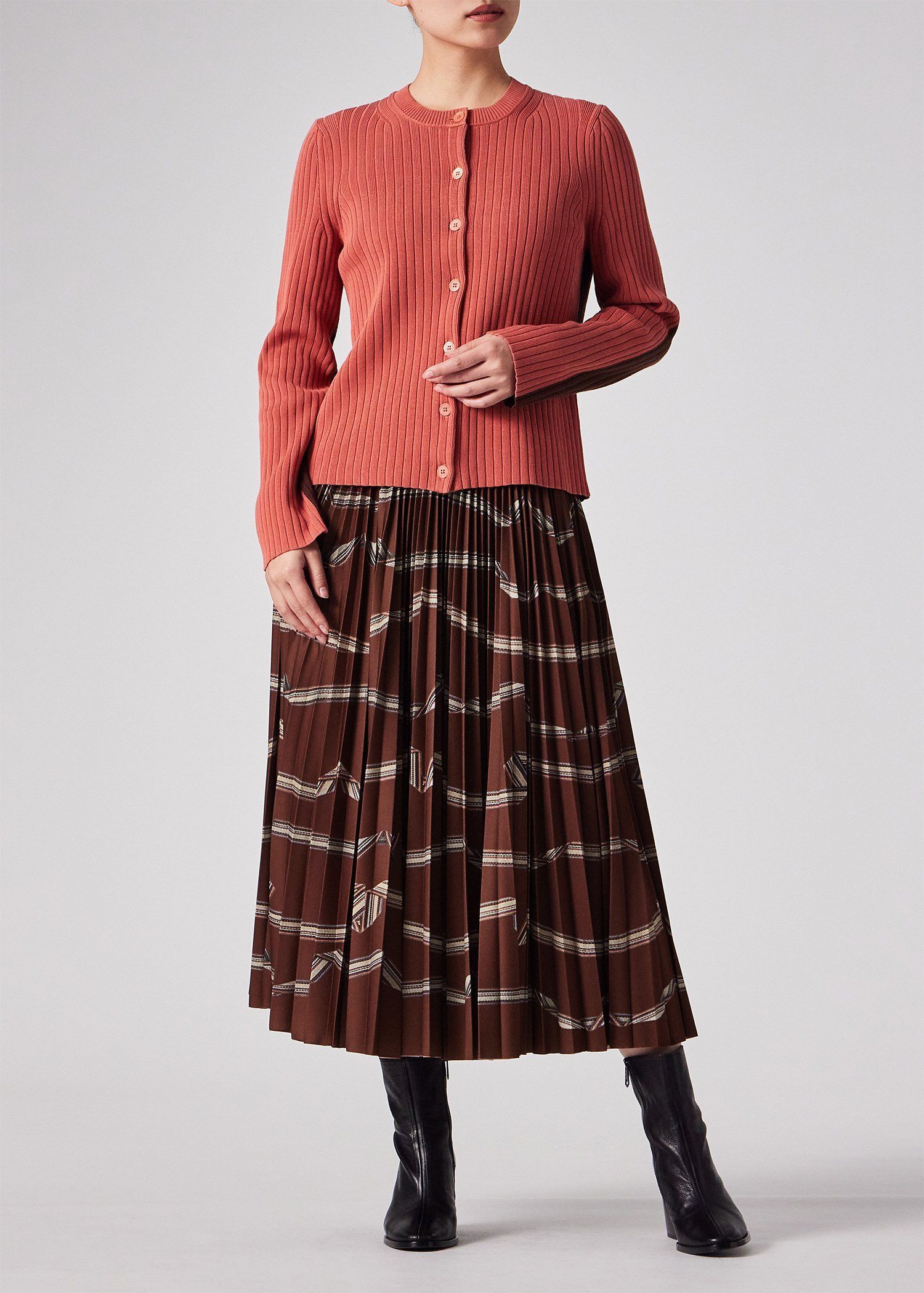 ウィメンズ "Signature Stripe" リボン プリーツスカート