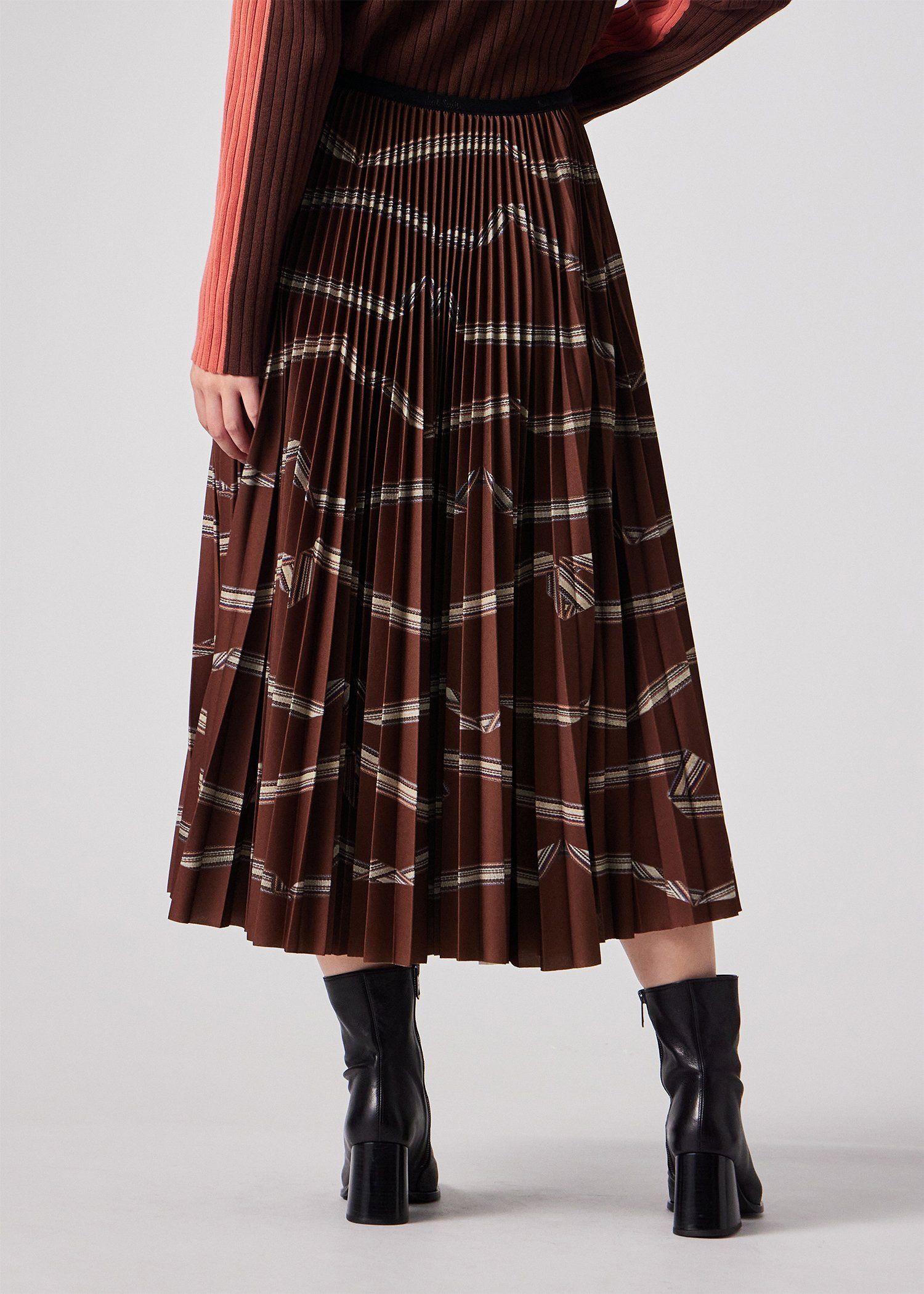 ウィメンズ "Signature Stripe" リボン プリーツスカート