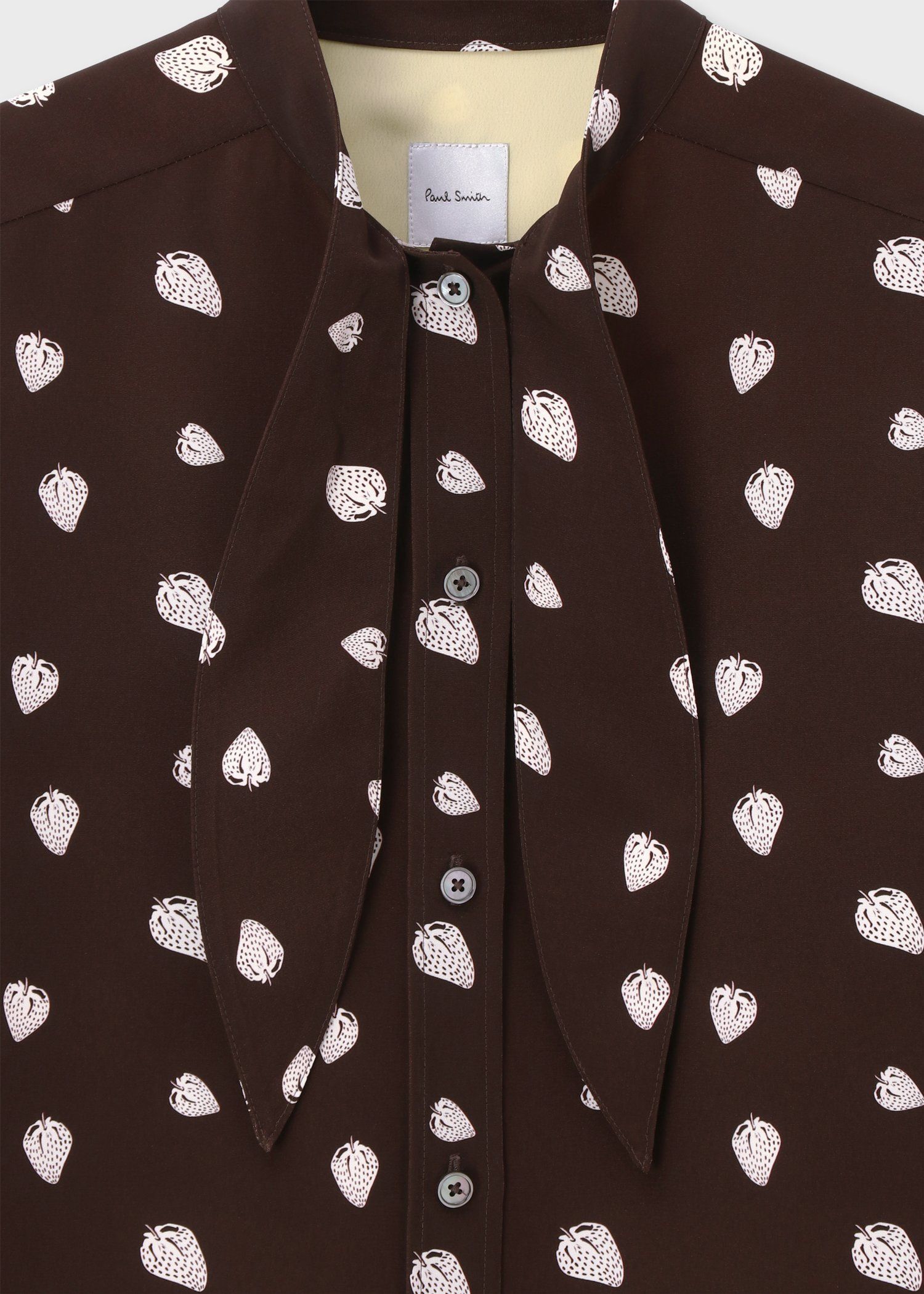 ウィメンズ "Graphic Strawberry" ボウタイ ブラウス