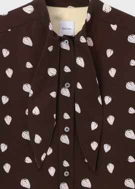 ポールスミス　フローラル プリント　ボウタイ ブラウス　チュニック 　新品 40 ポールスミス フローラル プリント ボウタイ ブラウス チュニック 新品