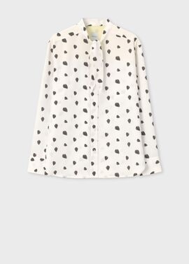 ウィメンズ "Graphic Strawberry" ボウタイ ブラウス