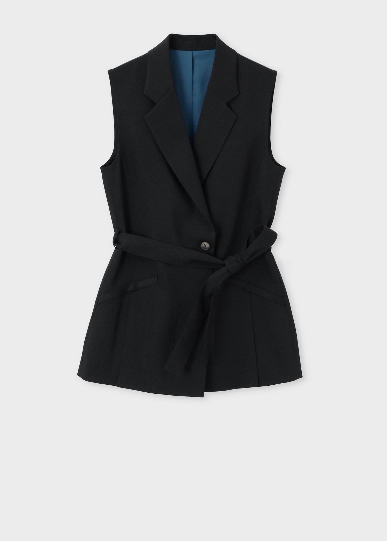 未使用級 ユニオンジャック ポールスミス セットアップ AMF青ステッチ 総裏M ウィメンズ オケージョン セットアップ ジレ（ブラック） ｜ポール・スミス