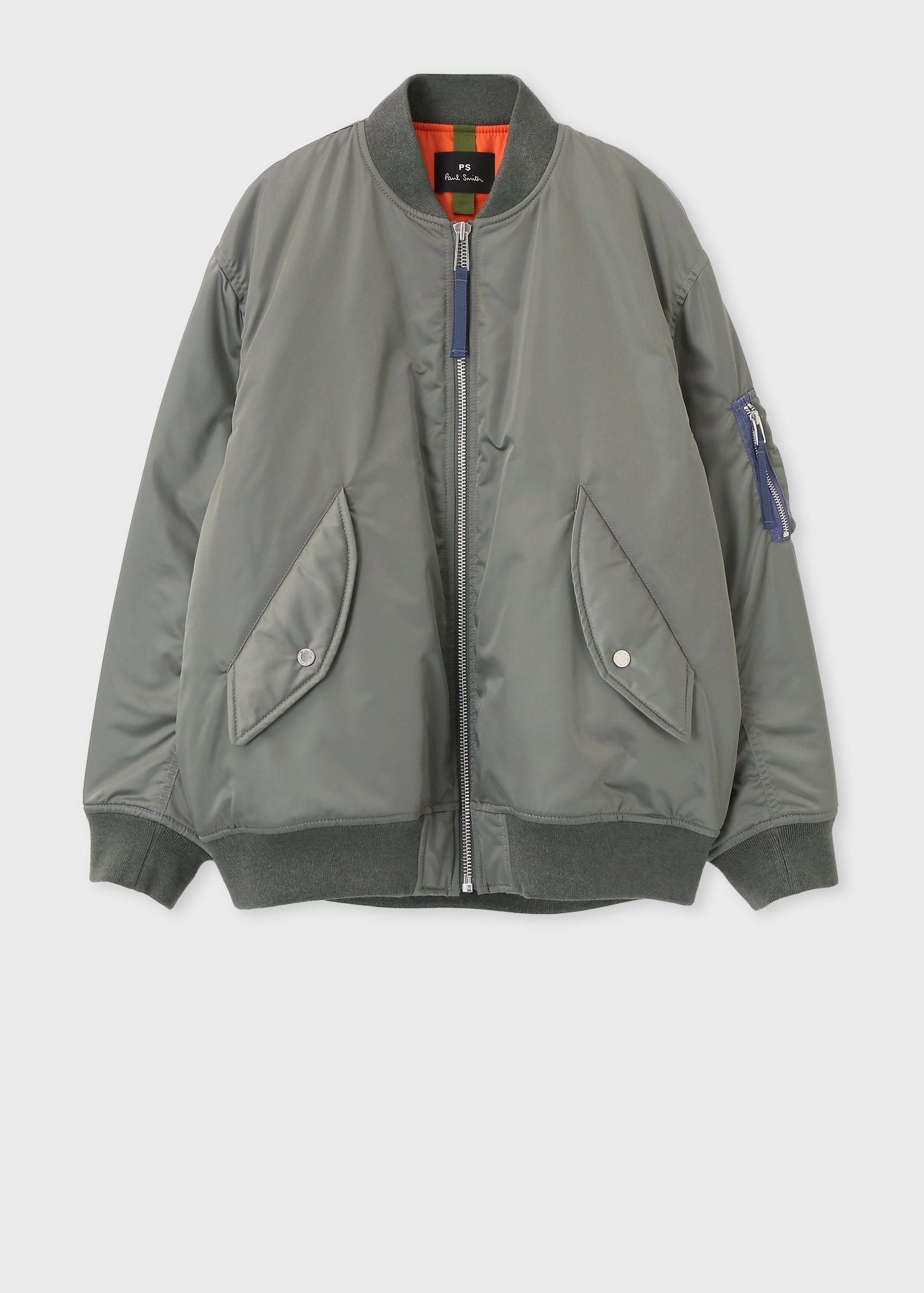 美品 Paul Smith ポールスミス シアサッカーMA1 裏地模様ブルゾン Slide Notes