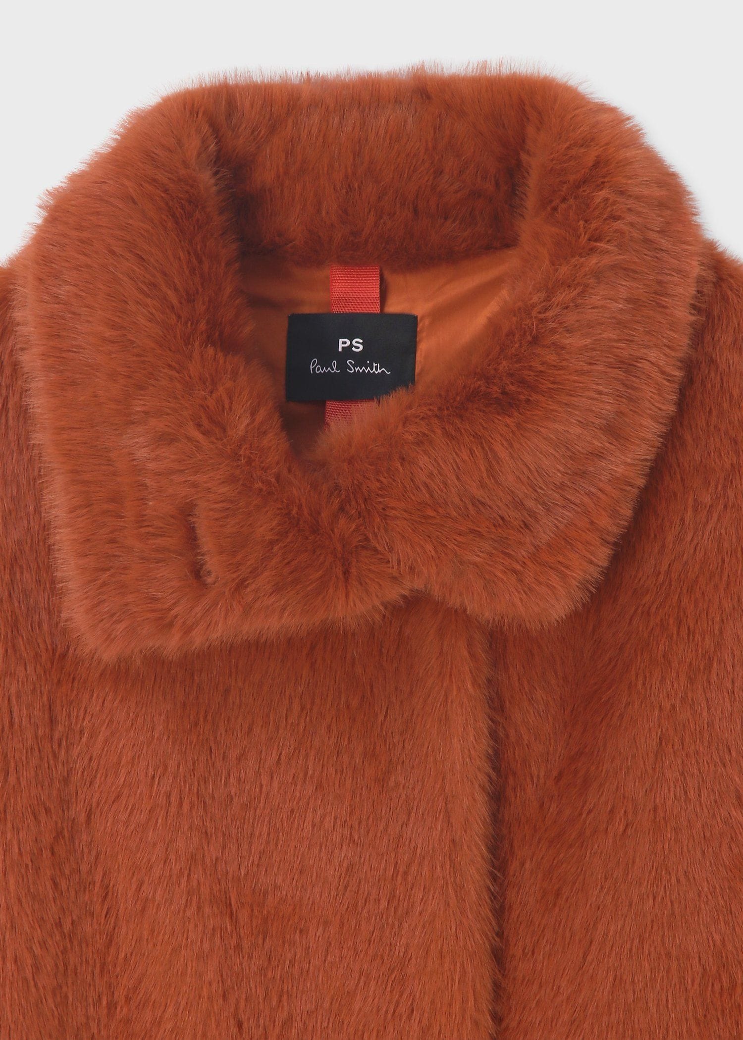 未使用 ポールスミス オレンジカラー 1BTN ウールジャケット M-Lサイズ ウィメンズ ラストオレンジ フェイクファー コート ｜ポール・スミス
