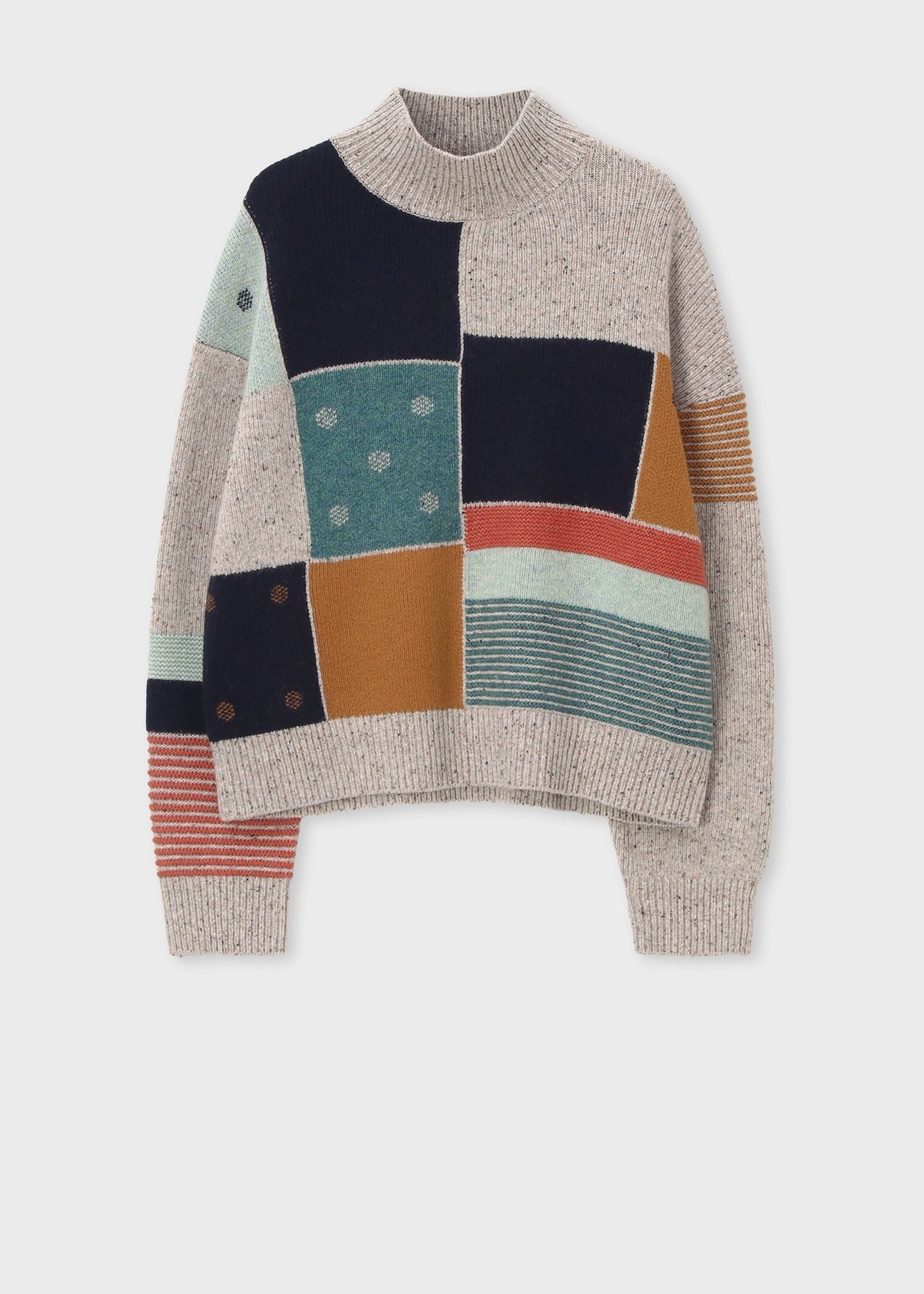 ウィメンズ "Dice" パッチワーク ニット