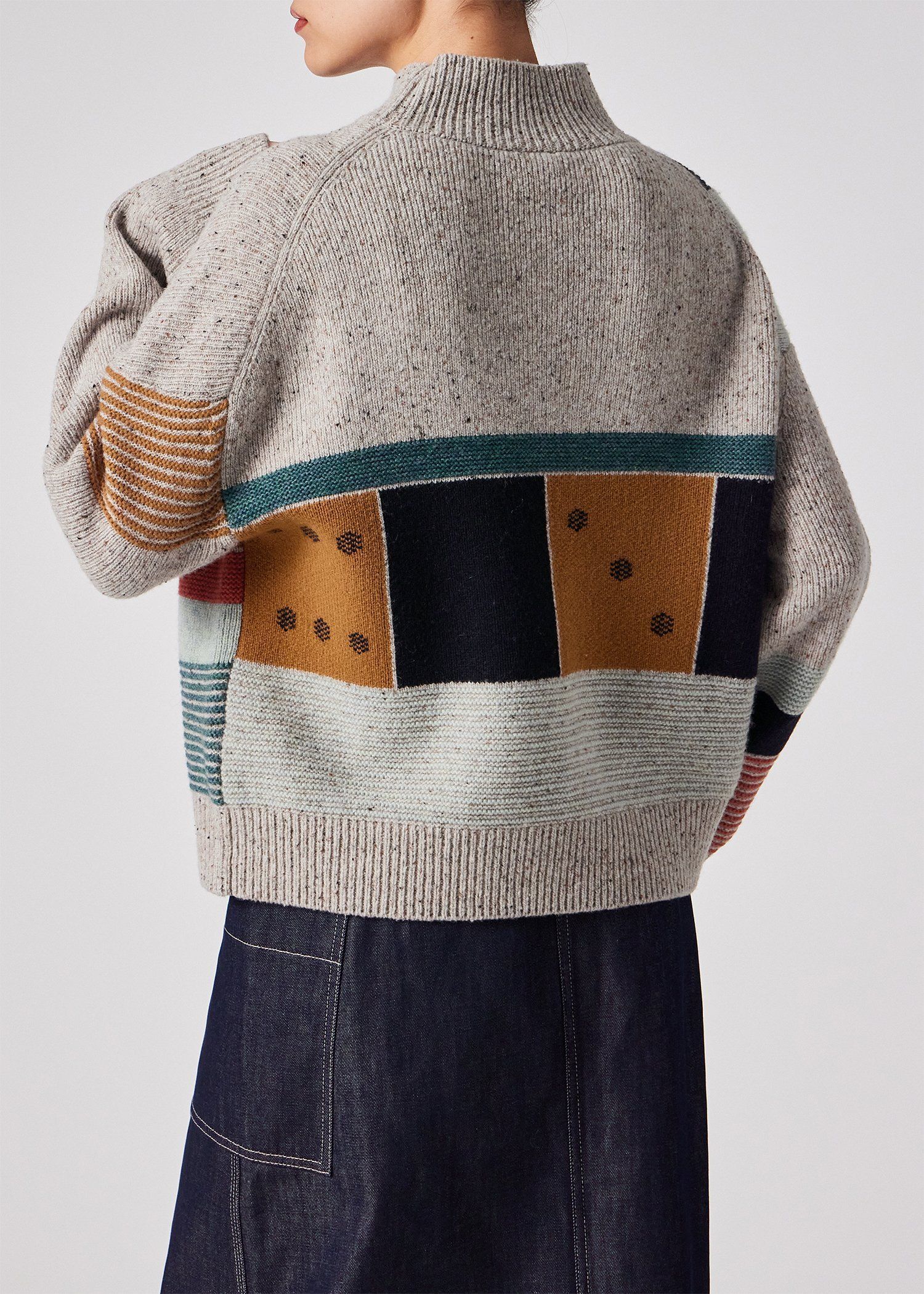 ウィメンズ "Dice" パッチワーク ニット