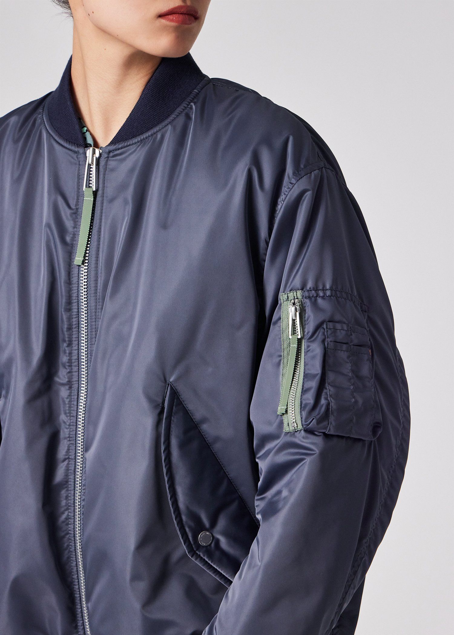 ウィメンズ オーバーサイジング MA-1 ブルゾン（ダークブルー