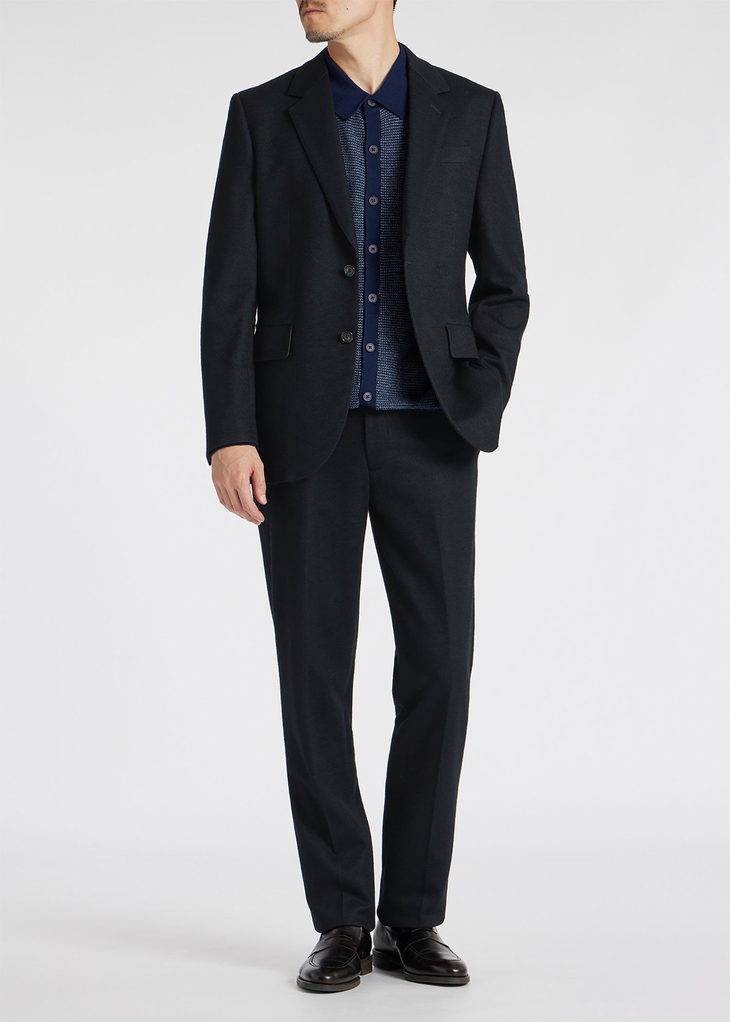 ウールジャージ テーパードトラウザーズ