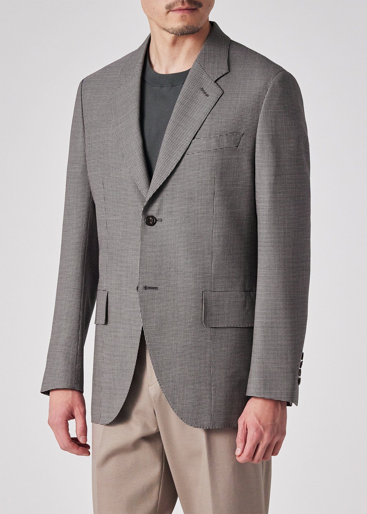クラシックハウンドトゥース シングル2Bジャケット