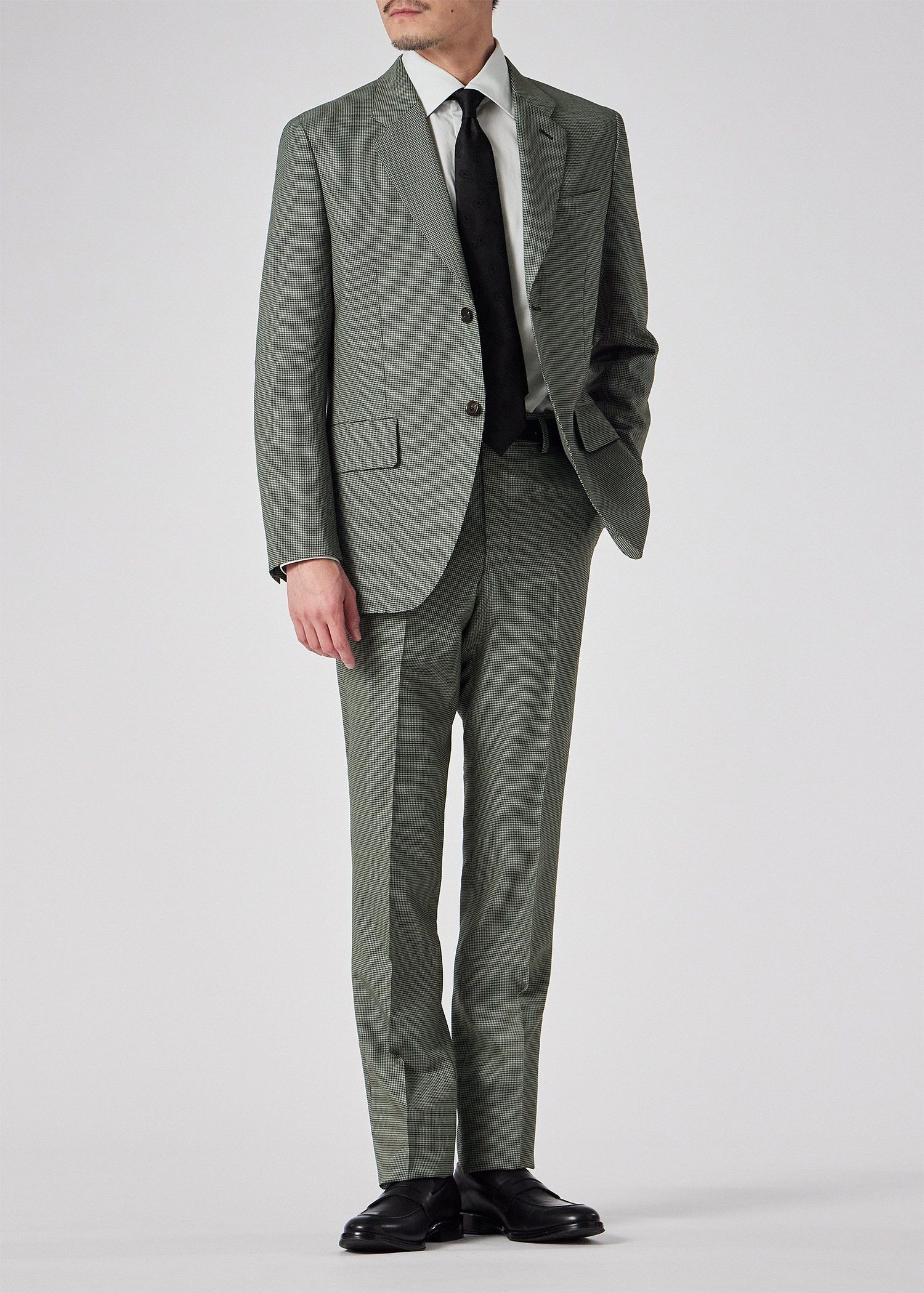 クラシックハウンドトゥース シングル2Bジャケット