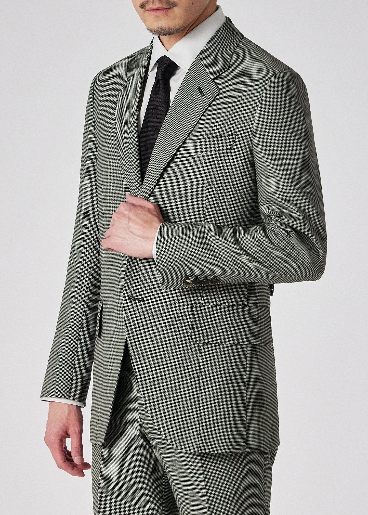 クラシックハウンドトゥース シングル2Bジャケット