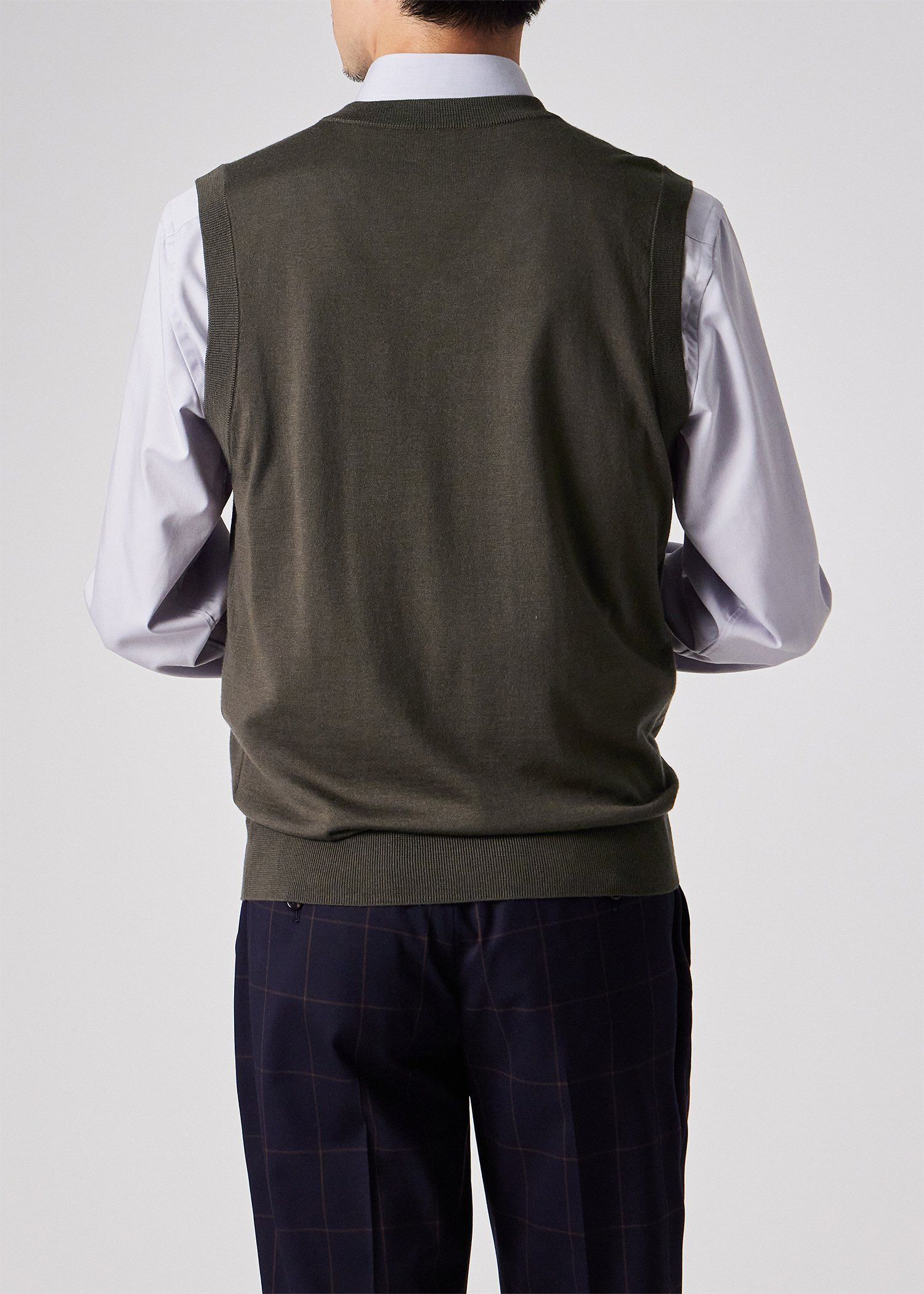 ハイゲージ Vネックニットベスト