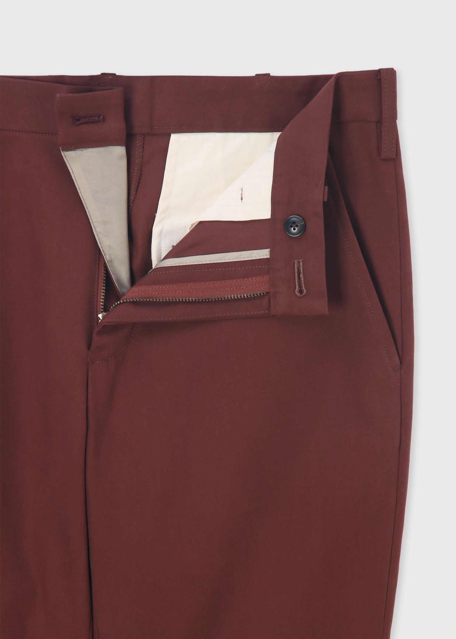 ソリッドコットン テーパードトラウザーズ