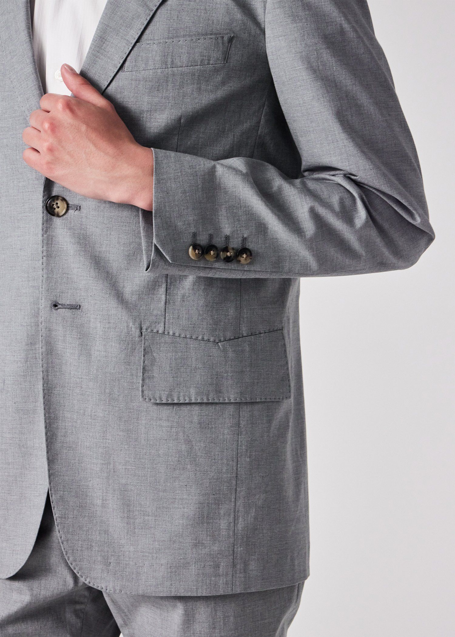 メランジストレッチコットン 2B ジャケット