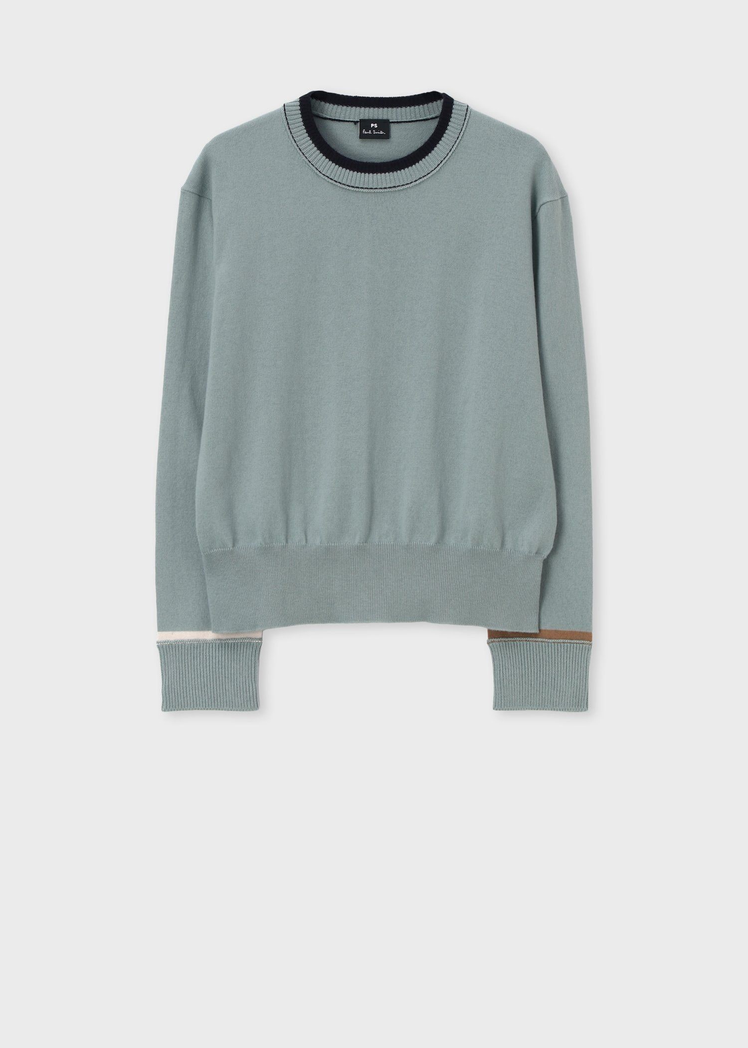 ウィメンズ アクセントカラー クルーネックニット