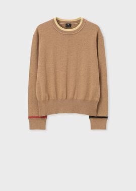 ウィメンズ アクセントカラー クルーネックニット