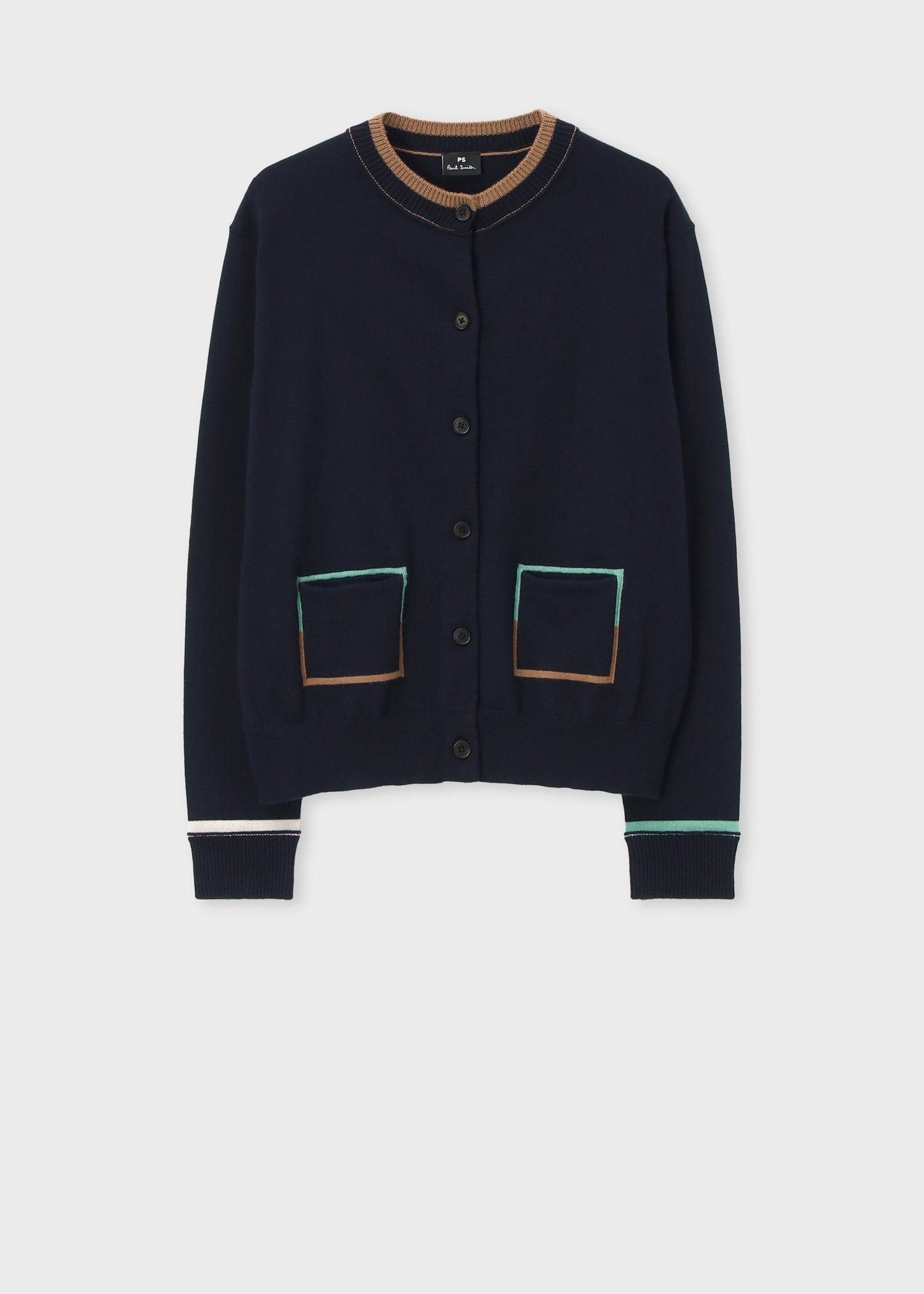 ウィメンズ アクセントカラー カーディガン（ネイビー） ｜ポール・スミス