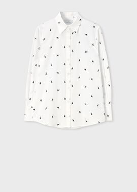 ウィメンズ "Ditsy Cat" コットン シャツ