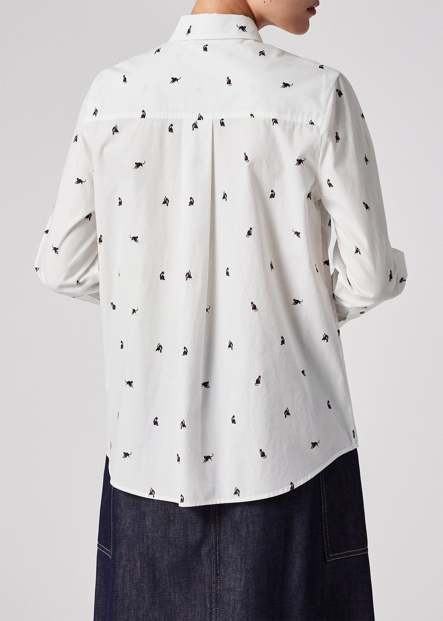 ウィメンズ "Ditsy Cat" コットン シャツ