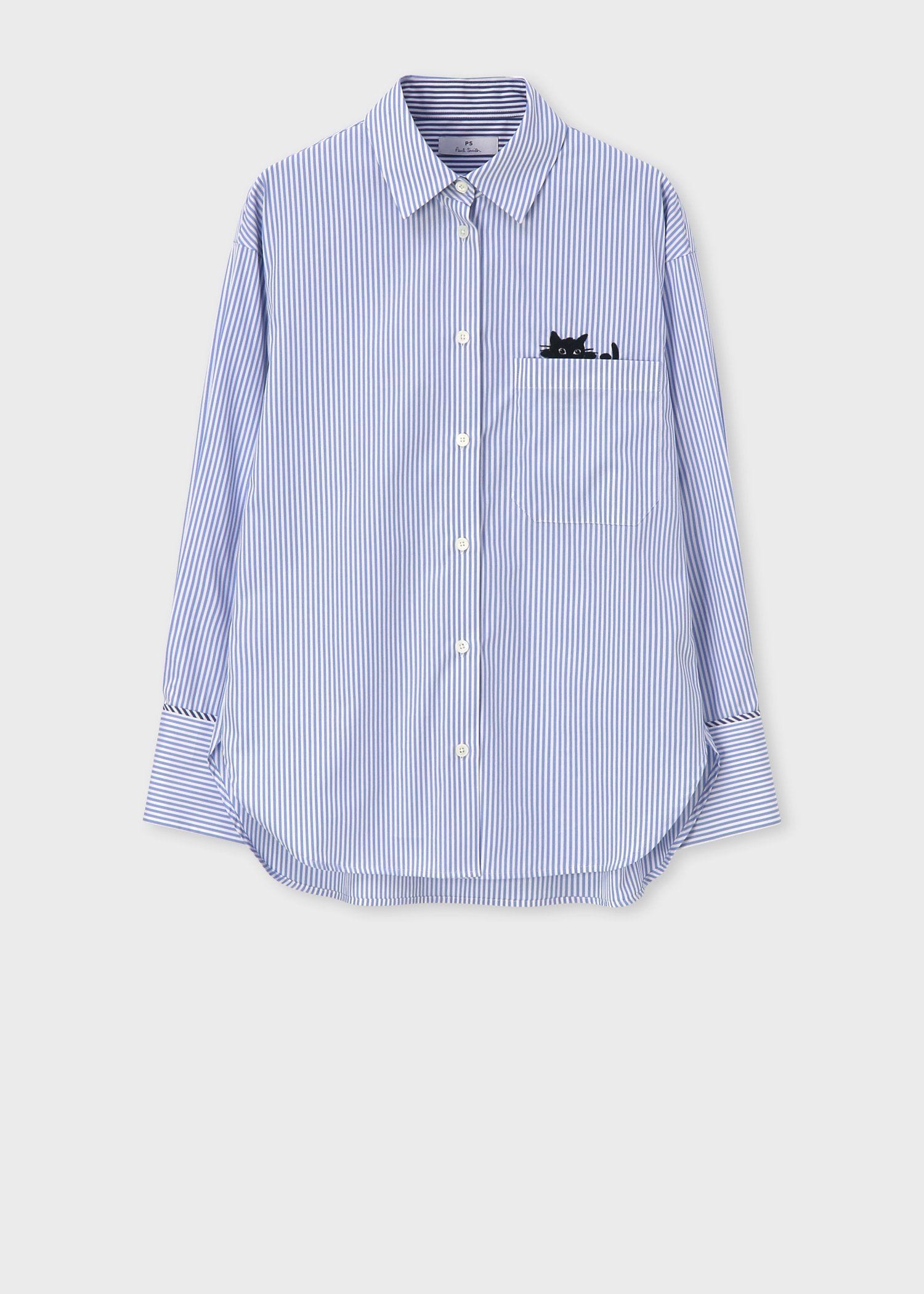 ウィメンズ キャットエンブロイダリーシャツ