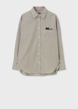 ウィメンズ キャットエンブロイダリーシャツ