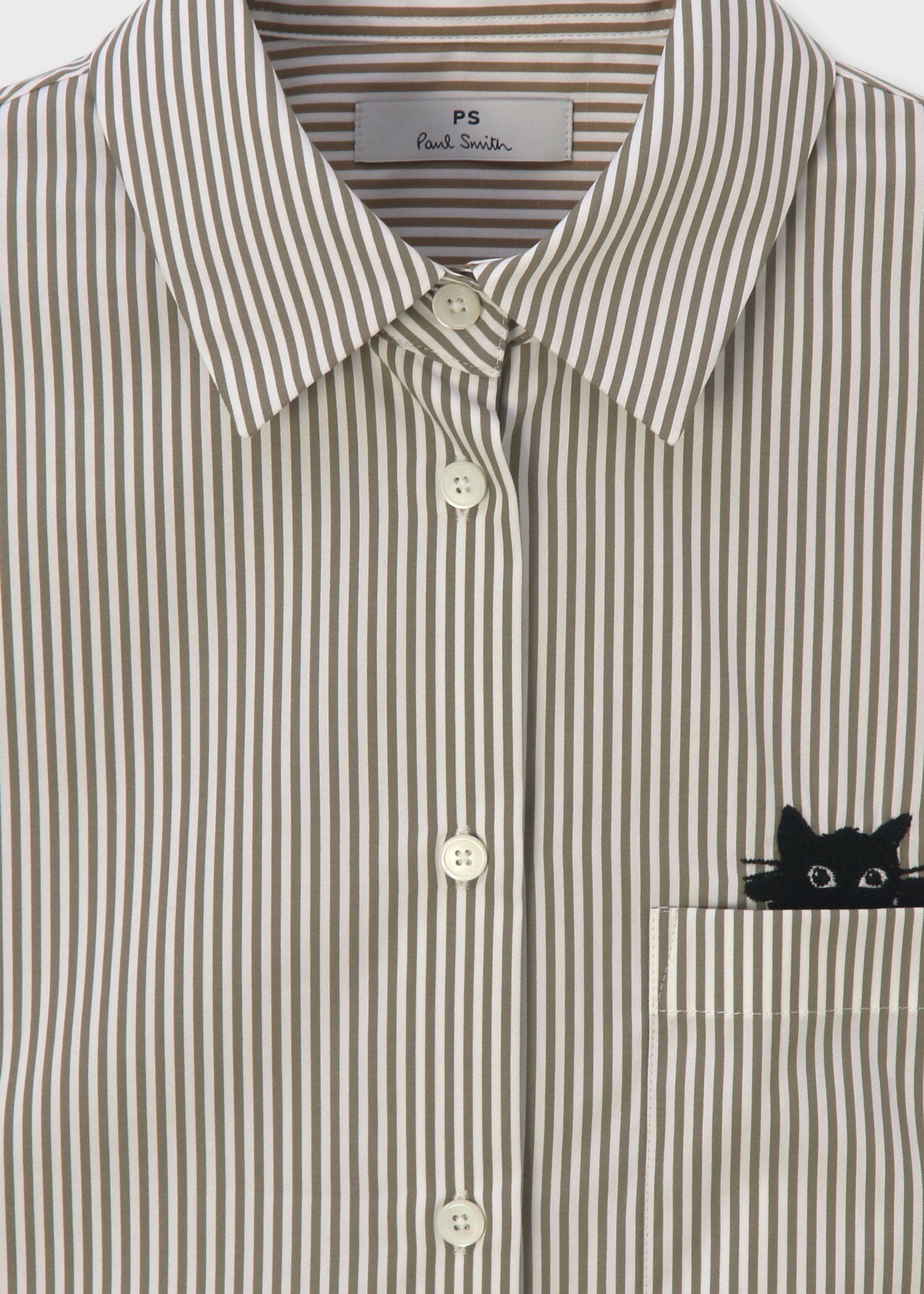 ウィメンズ キャットエンブロイダリーシャツ