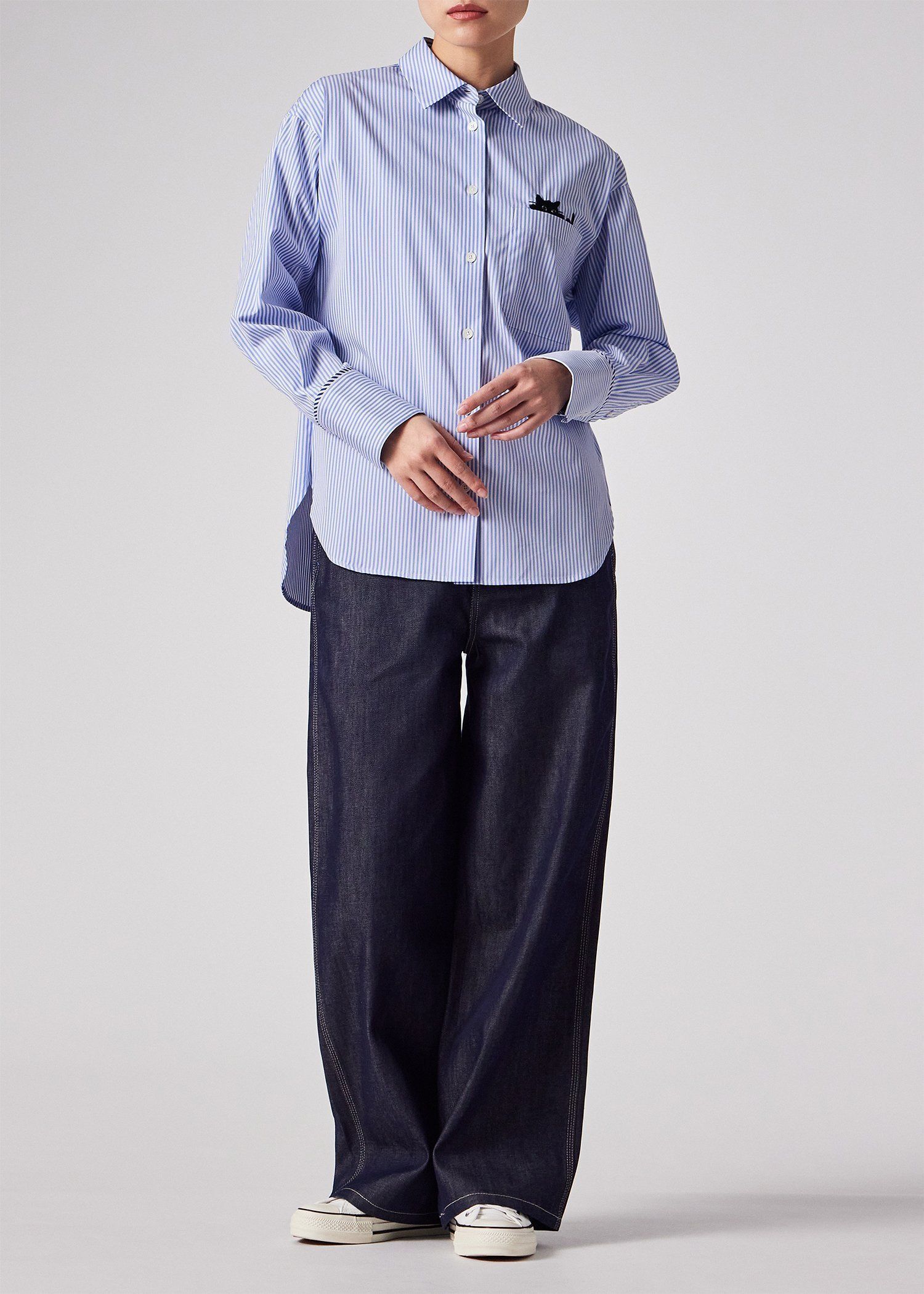 ウィメンズ キャットエンブロイダリーシャツ