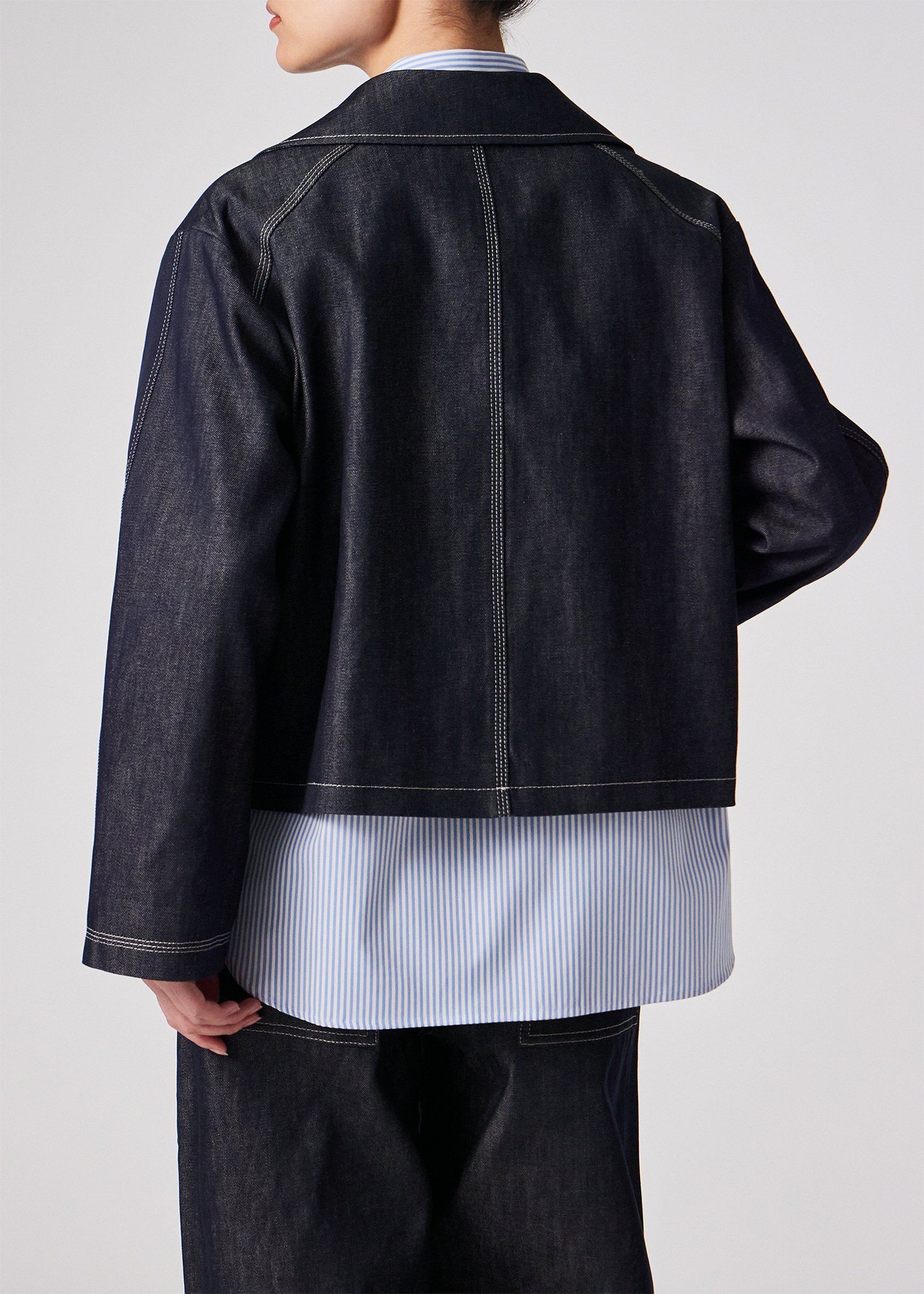 ウィメンズ コントラストステッチ デニムジャケット