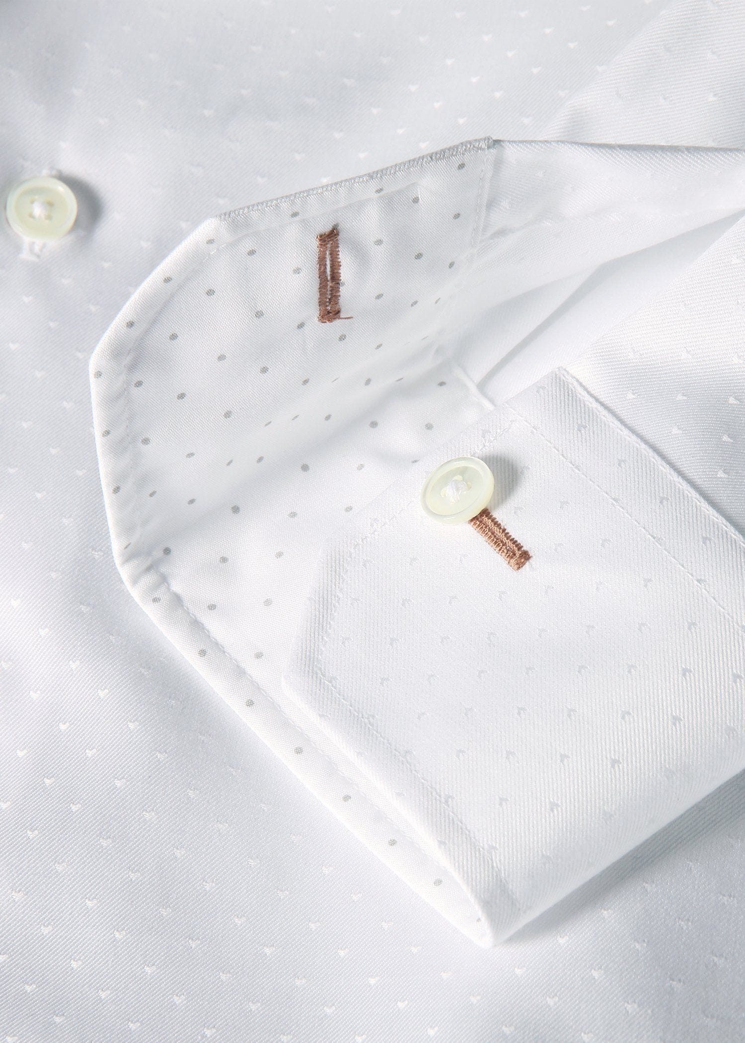 ピンドット ドレスシャツ