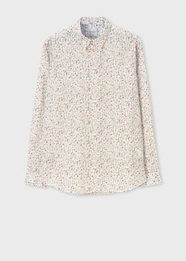 "Water Colour Floral" カジュアルシャツ