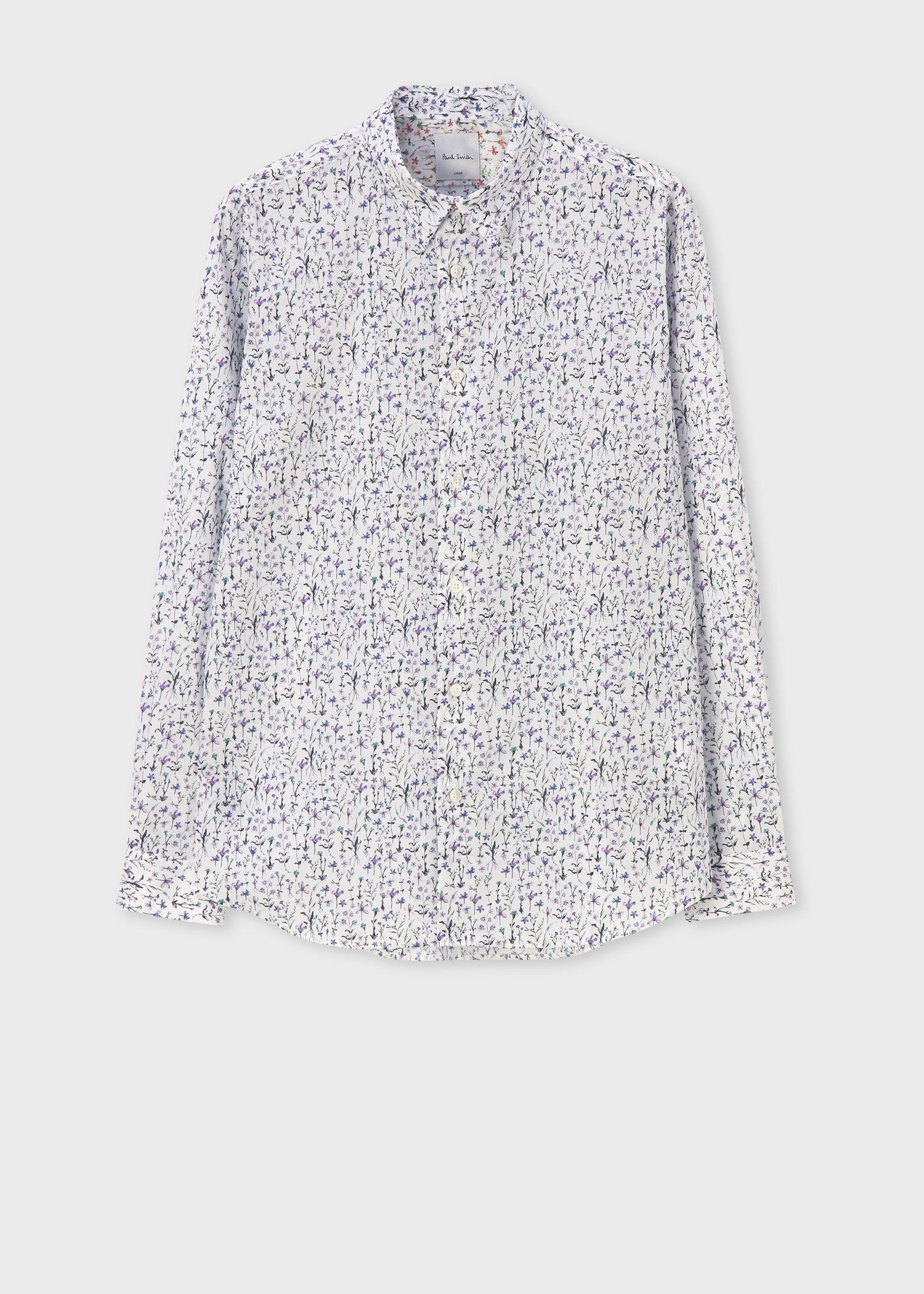 "Water Colour Floral" カジュアルシャツ