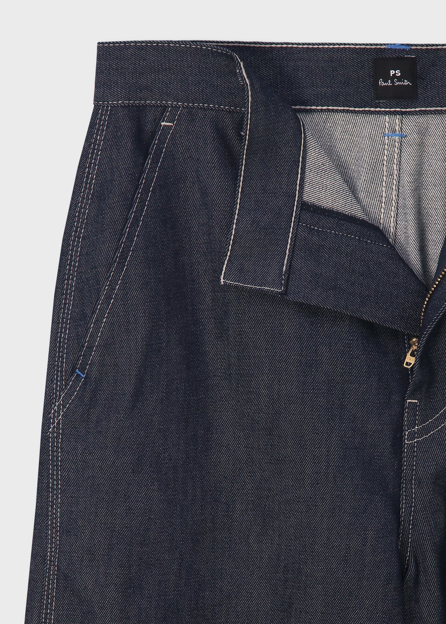 ウィメンズ コントラストステッチ デニムトラウザーズ