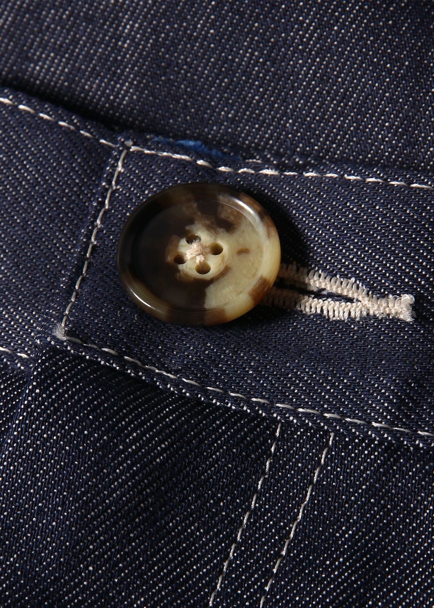 ウィメンズ コントラストステッチ デニムトラウザーズ