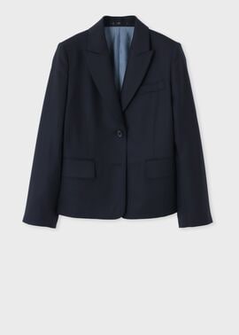 ウィメンズ トラベル ボックスジャケット（ネイビー） ｜ポール・スミス