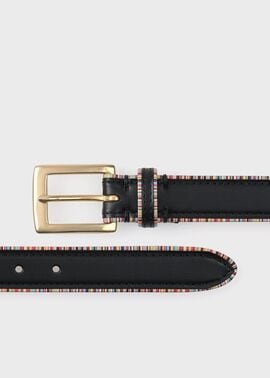 ウィメンズ パイピング ストライプ レザーベルト