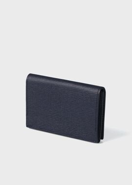 メタルクロップドロゴ 名刺入れ（ネイビー） ｜ポール・スミス