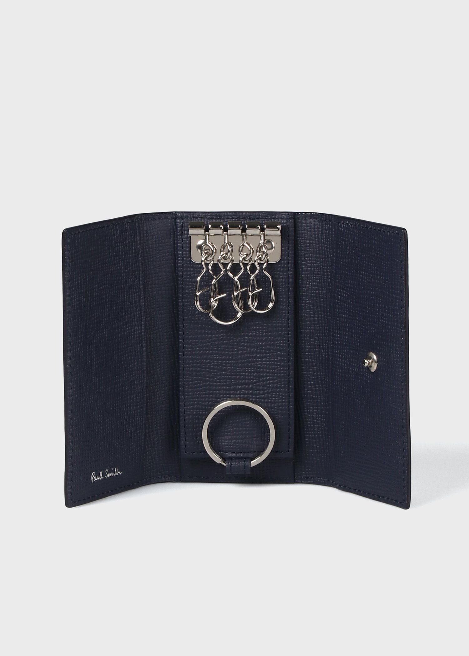 メタルクロップドロゴ キーケース（ネイビー） ｜ポール・スミス