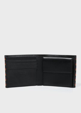ブライトストライプトリム 2つ折り財布（ブラック） ｜ポール・スミス