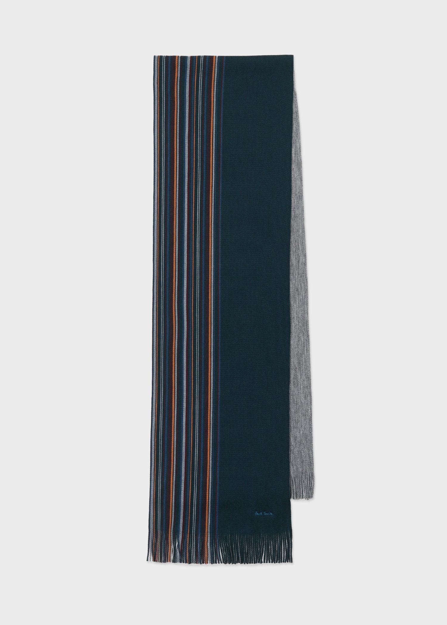 ハーフストライプ ラッセル マフラー（ネイビー） ｜ポール・スミス