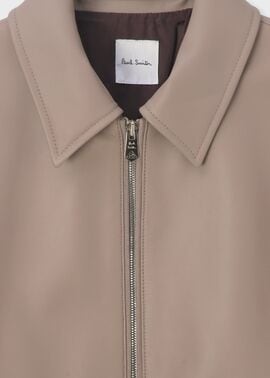 ポールスミス　パリコレ　レザーウールジップコンビブルゾン　ベージュ　S ポールスミス パリコレ レザーウールジップコンビブルゾン ベージュ S