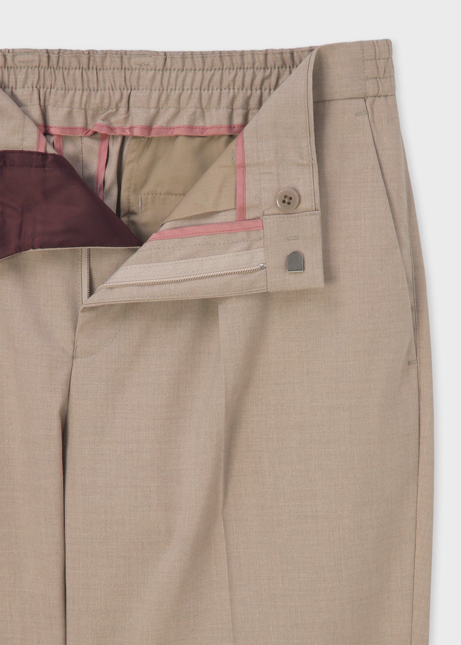 ライトメランジ ワンタック テーパード トラウザーズ