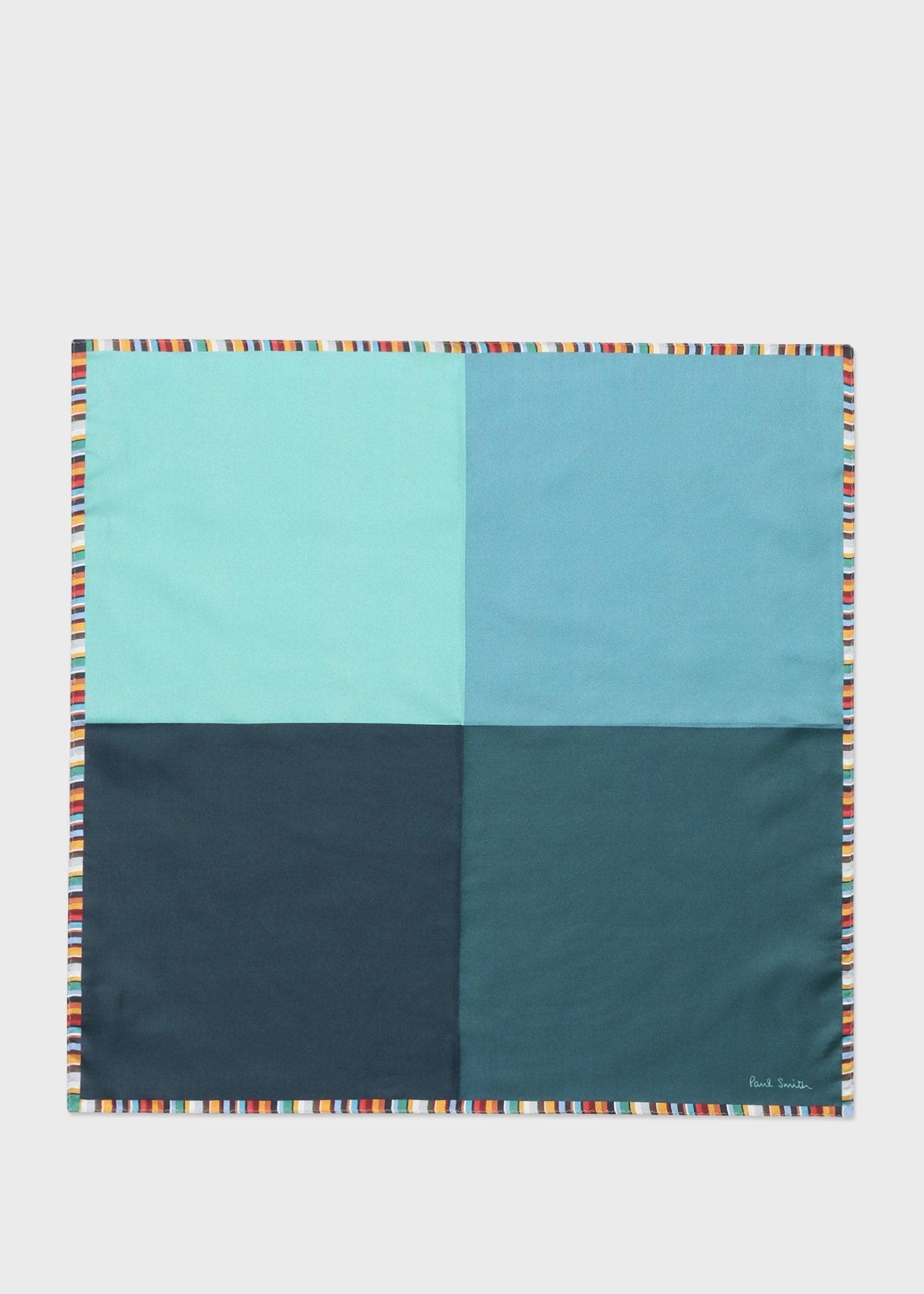Paul Smith Collection セットアップ チーフ付 サイズL ブロッキングシグネチャートリム ポケットチーフ（グリーン） ｜ポール