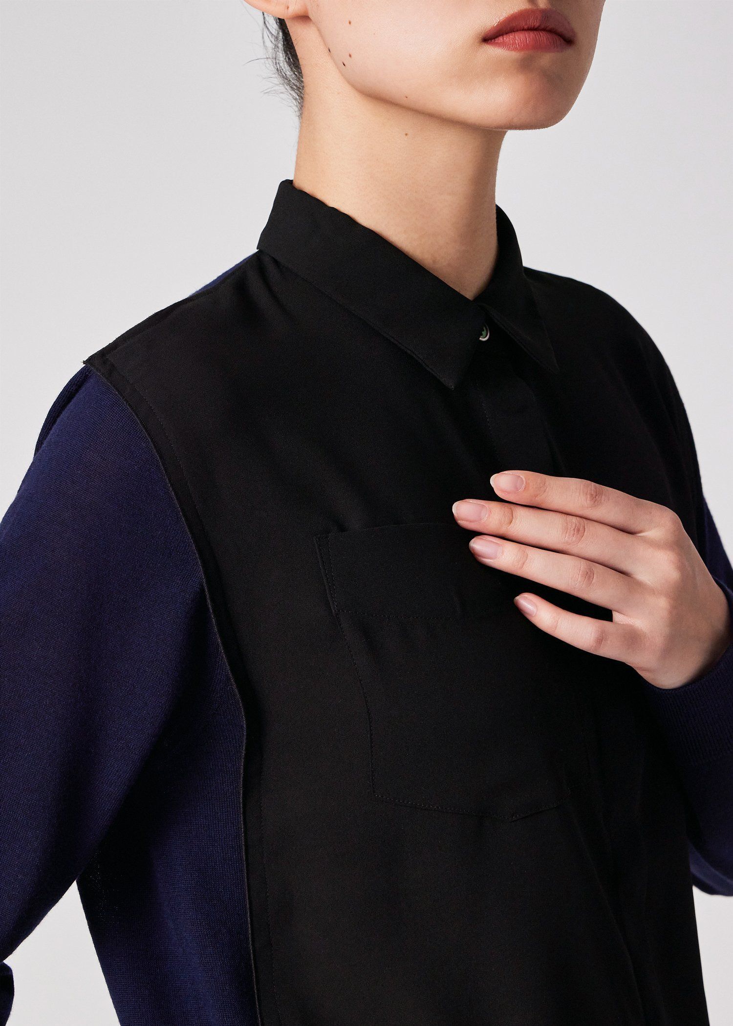 ウィメンズ バイカラー シャツコンビ ニット ｜ポール・スミス