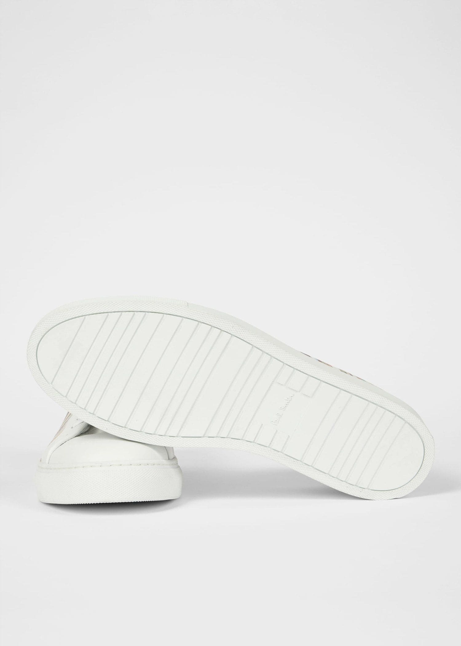 "Painted Signature Stripe" レザースニーカー