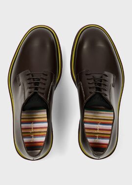 ポールスミス　レザーシューズ アーティストストライプヒール レザーシューズ（240800BARI