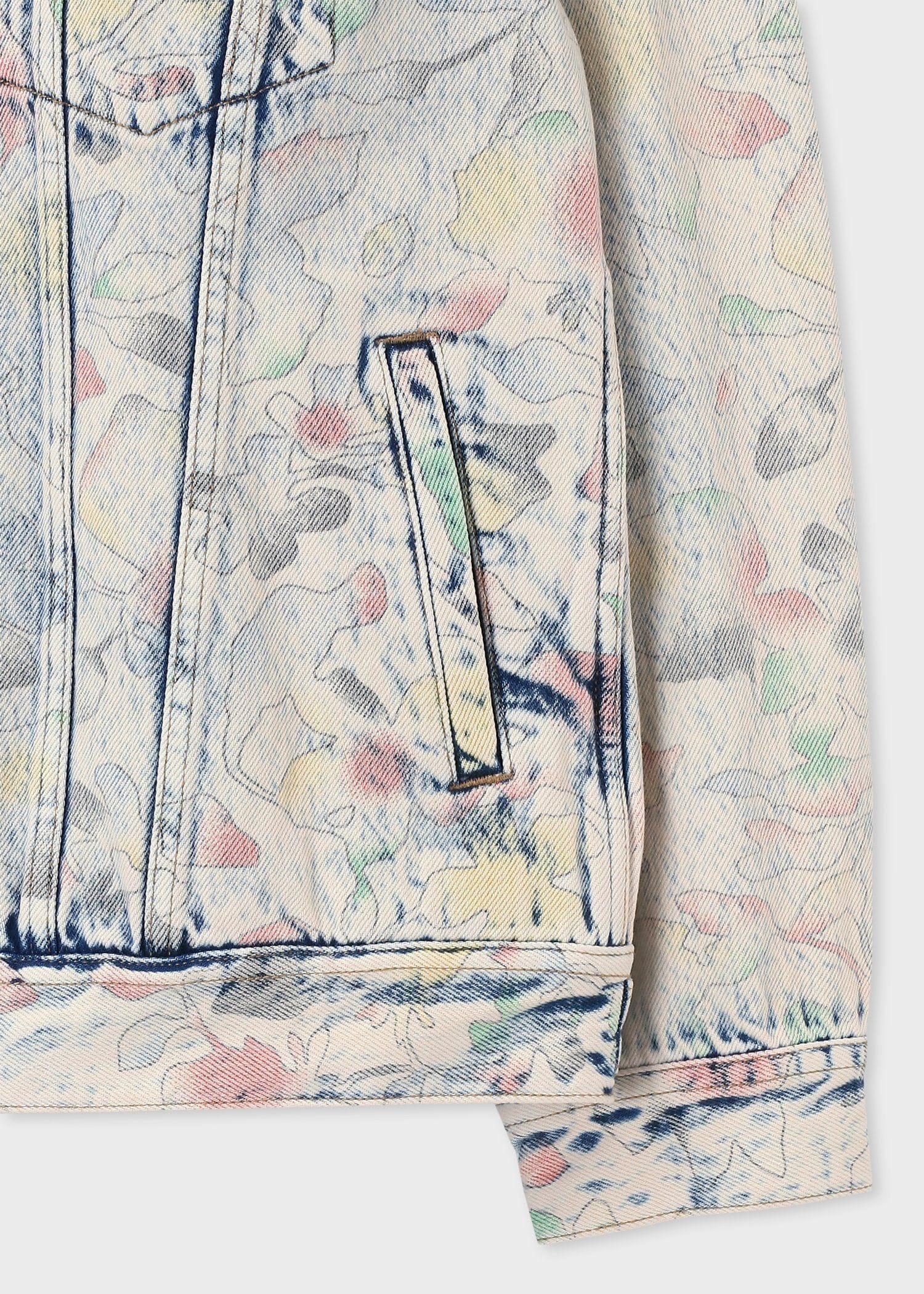 "Bleach Denim Floral" デニムジャケット