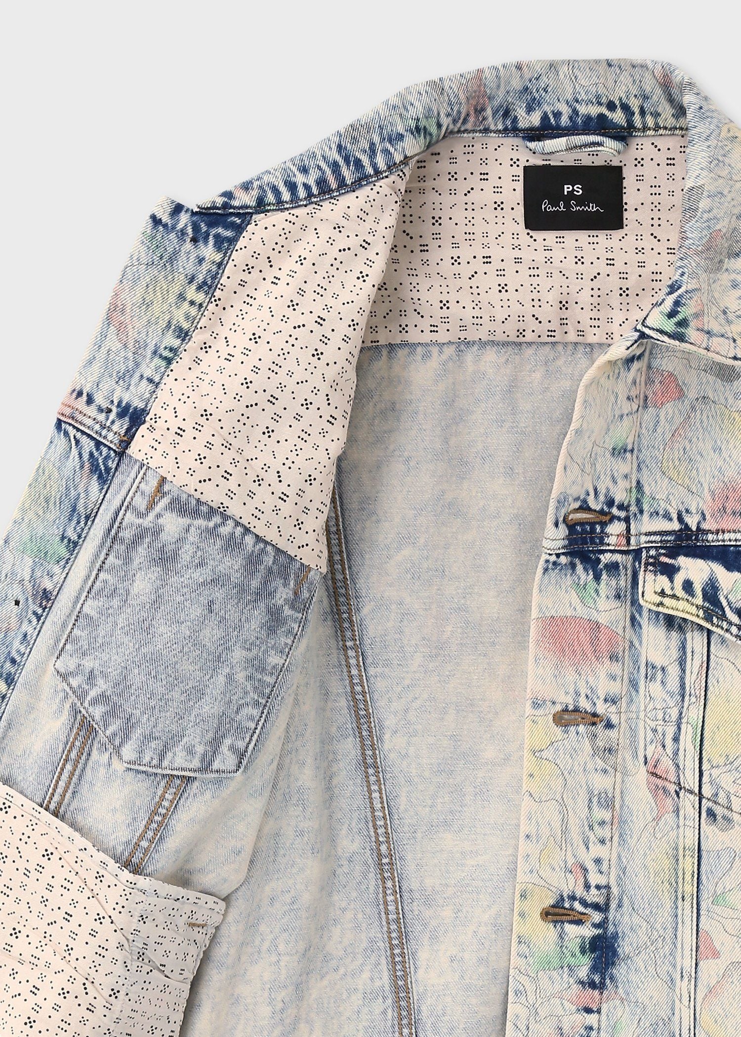 "Bleach Denim Floral" デニムジャケット