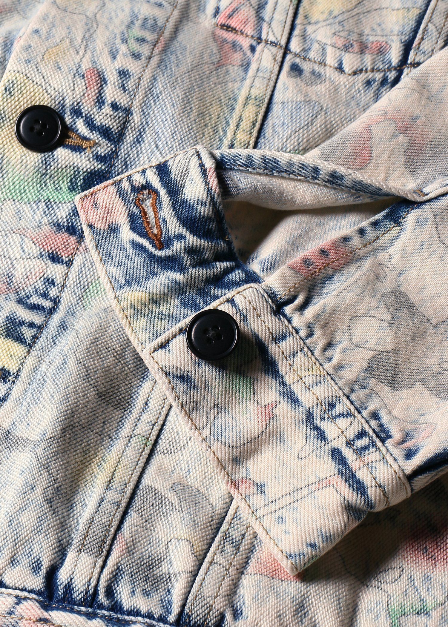 Bleach Denim Floral